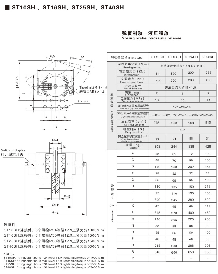 SH系列液压失效保护制动器05